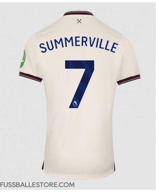 Günstige West Ham United Crysencio Summerville #7 Auswärtstrikot 2025-26 Kurzarm Günstige West Ham United Crysencio Summerville #7 Auswärtstrikot 2025-26 Kurzarm